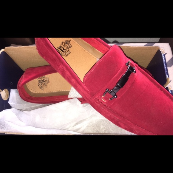 Suede red loafers by royal shoes - Picture 2 of 2